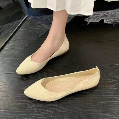 Damen Ballerinas Atmungsaktives Material Flexibles Fußbett