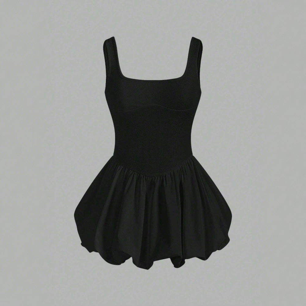Damen Sportliches Minikleid Elastisch Mit Taschen Eveloria