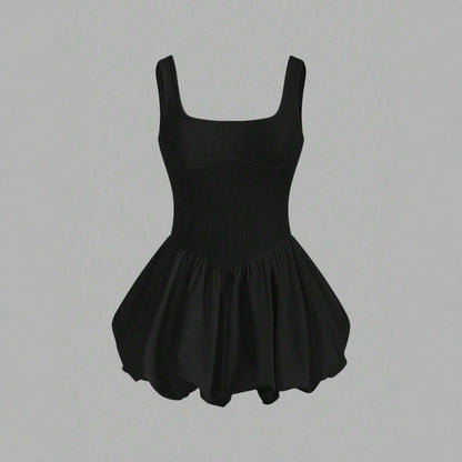 Damen Sportliches Minikleid Elastisch Mit Taschen Eveloria