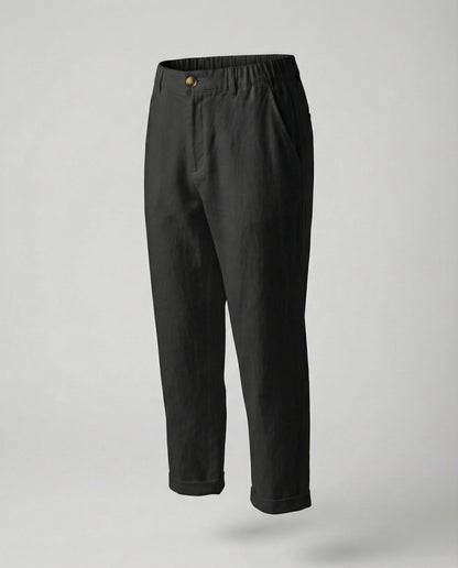 Damen Bequeme Chinohose Umschlagssaum