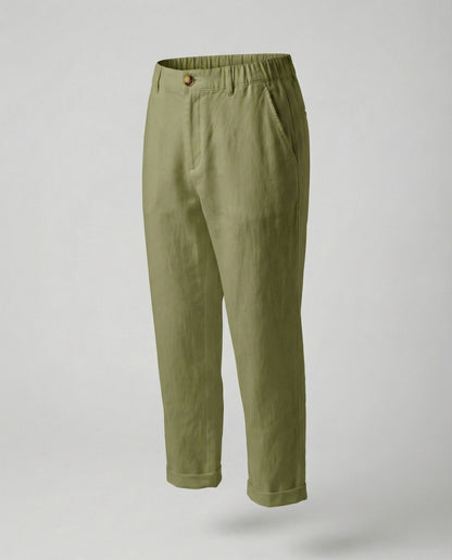 Damen Bequeme Chinohose Umschlagssaum