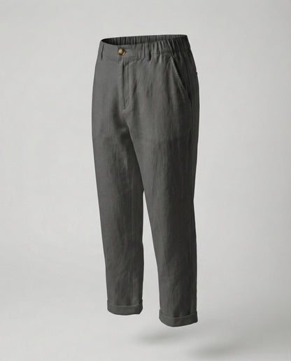 Damen Bequeme Chinohose Umschlagssaum
