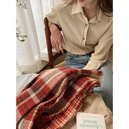 Damen Bluse Lässig Knöpfe Blau Eveloria