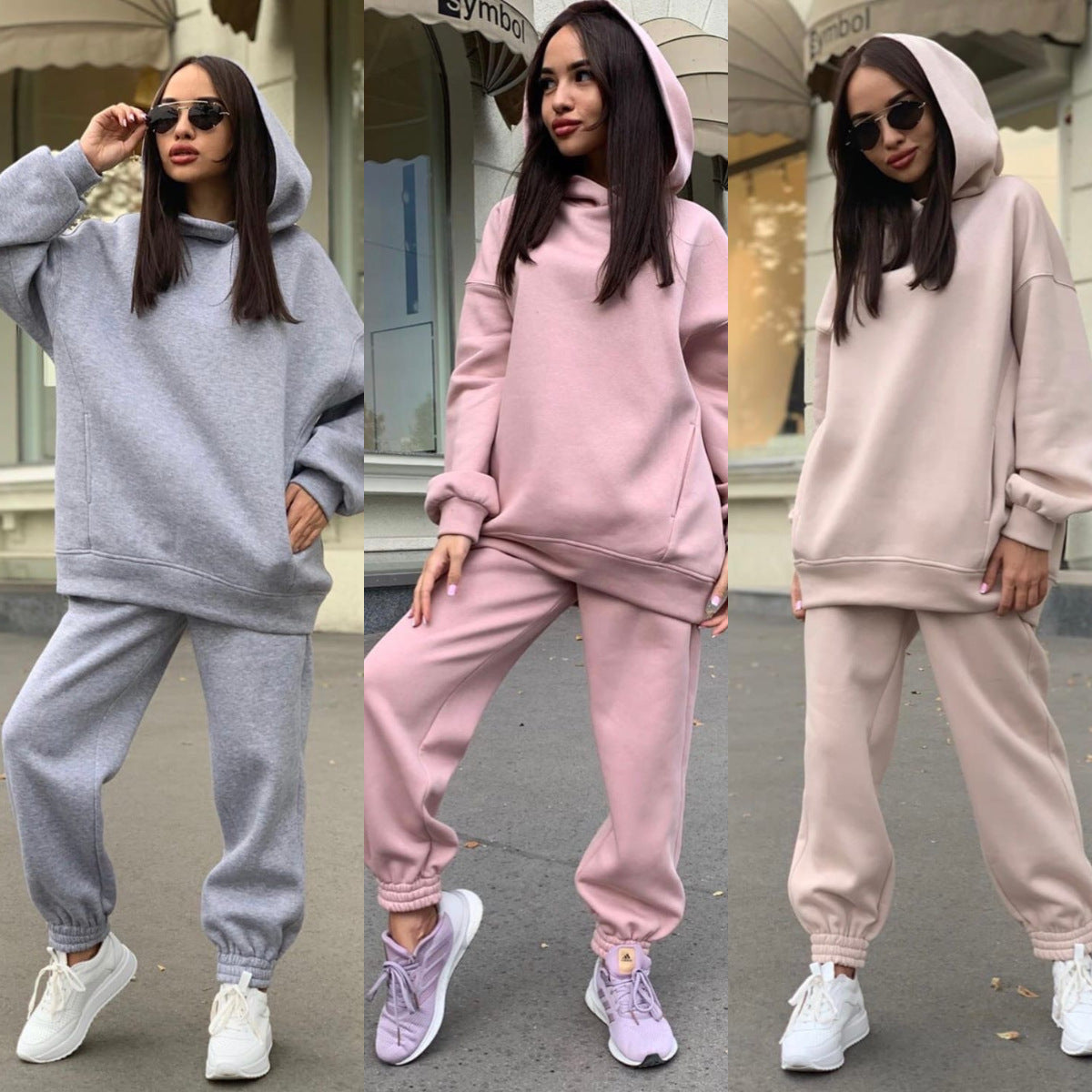 Eveloria Damen Sportlicher Hoodie Jogginghose Set - Eveloria