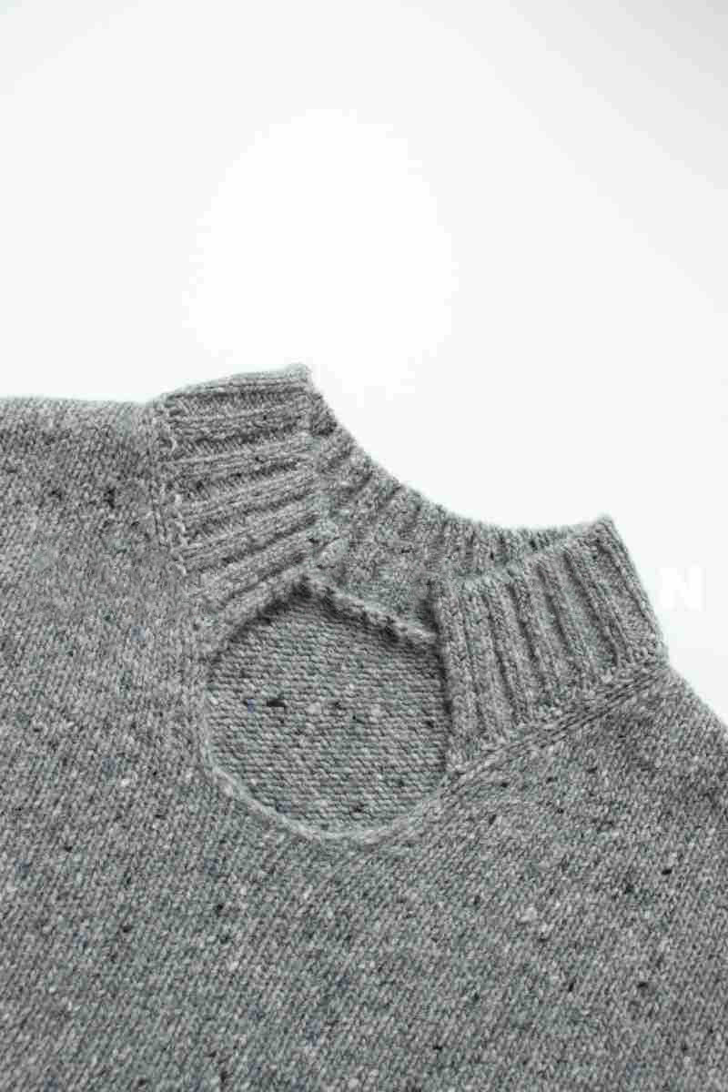 Damen Grobstrickpullover Stehkragen Eveloria