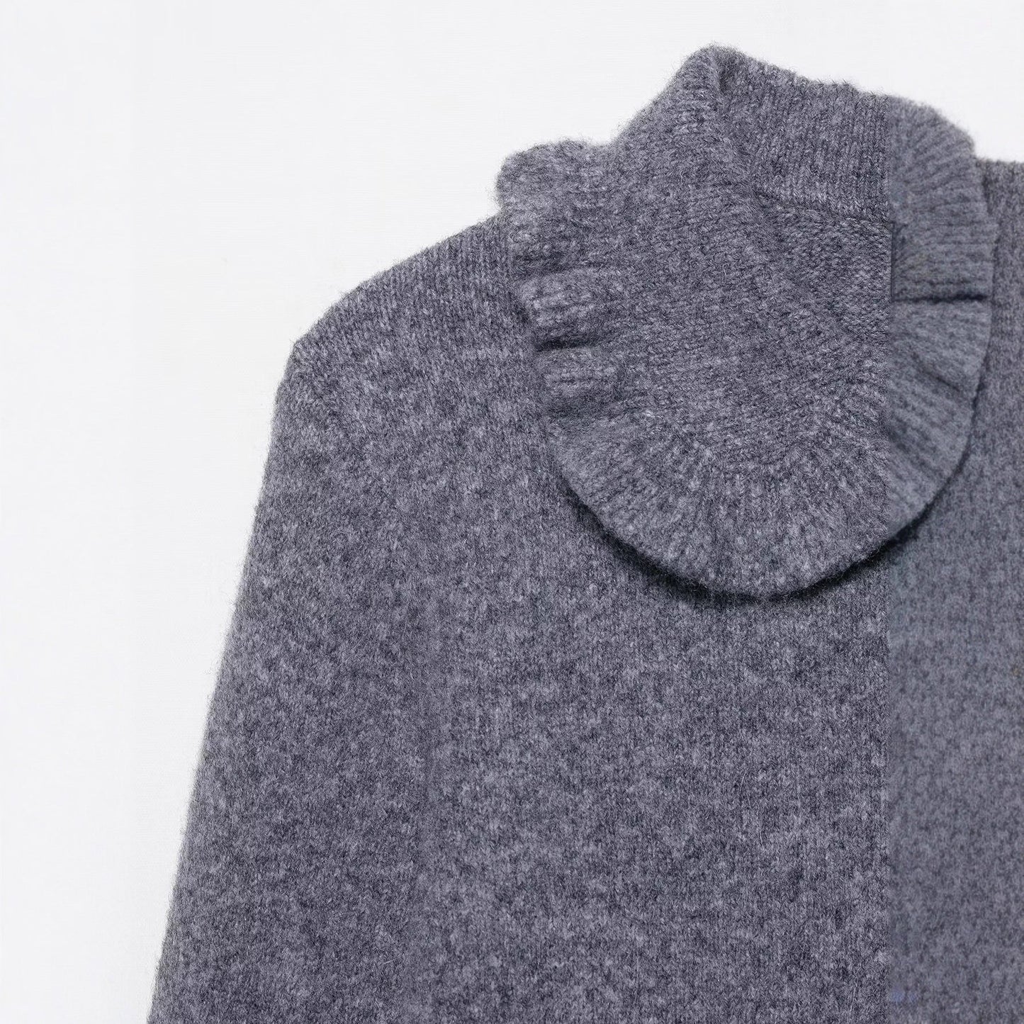 Damen Strickjacke Rüschen Eveloria