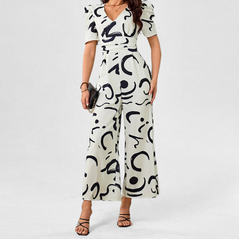Damen Jumpsuit mit Grafik-Druck