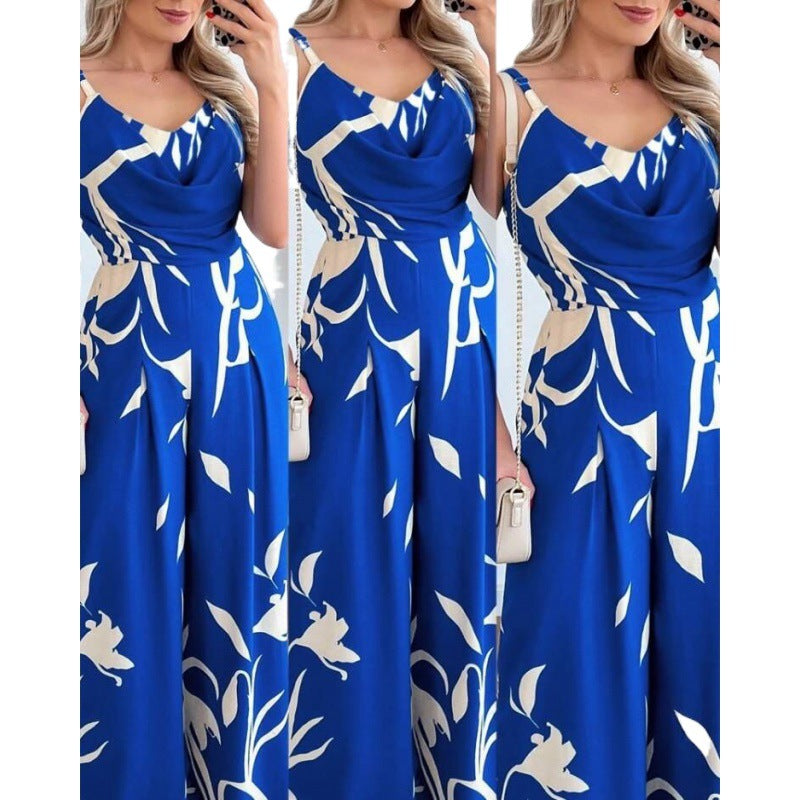 Damen Overall Gefaltetes Oberteil Florales Design Eveloria
