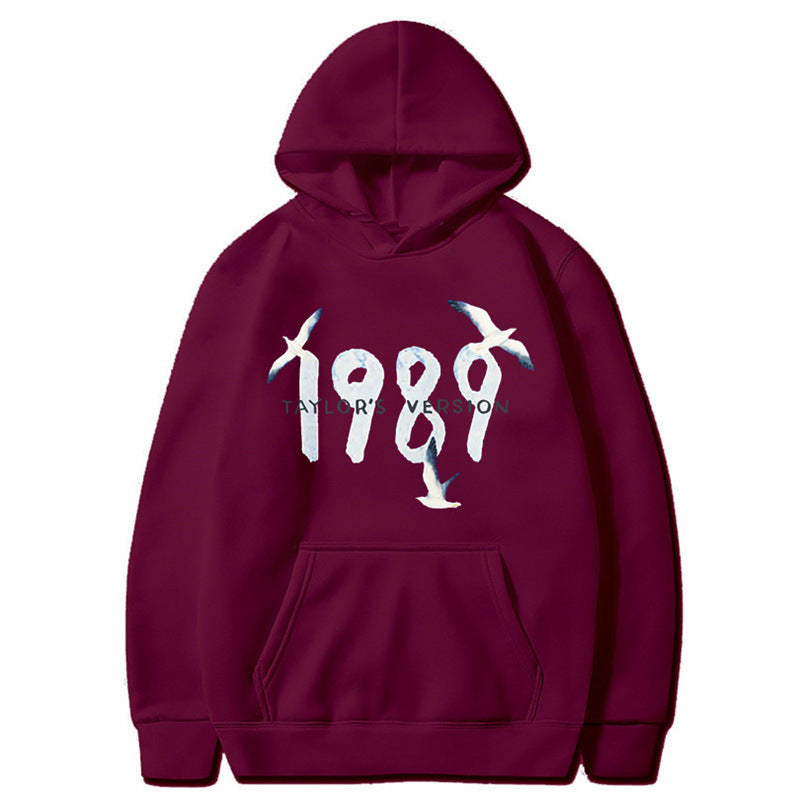Damen Kapuzenpullover Baumwolle Vogelmotiv Eveloria