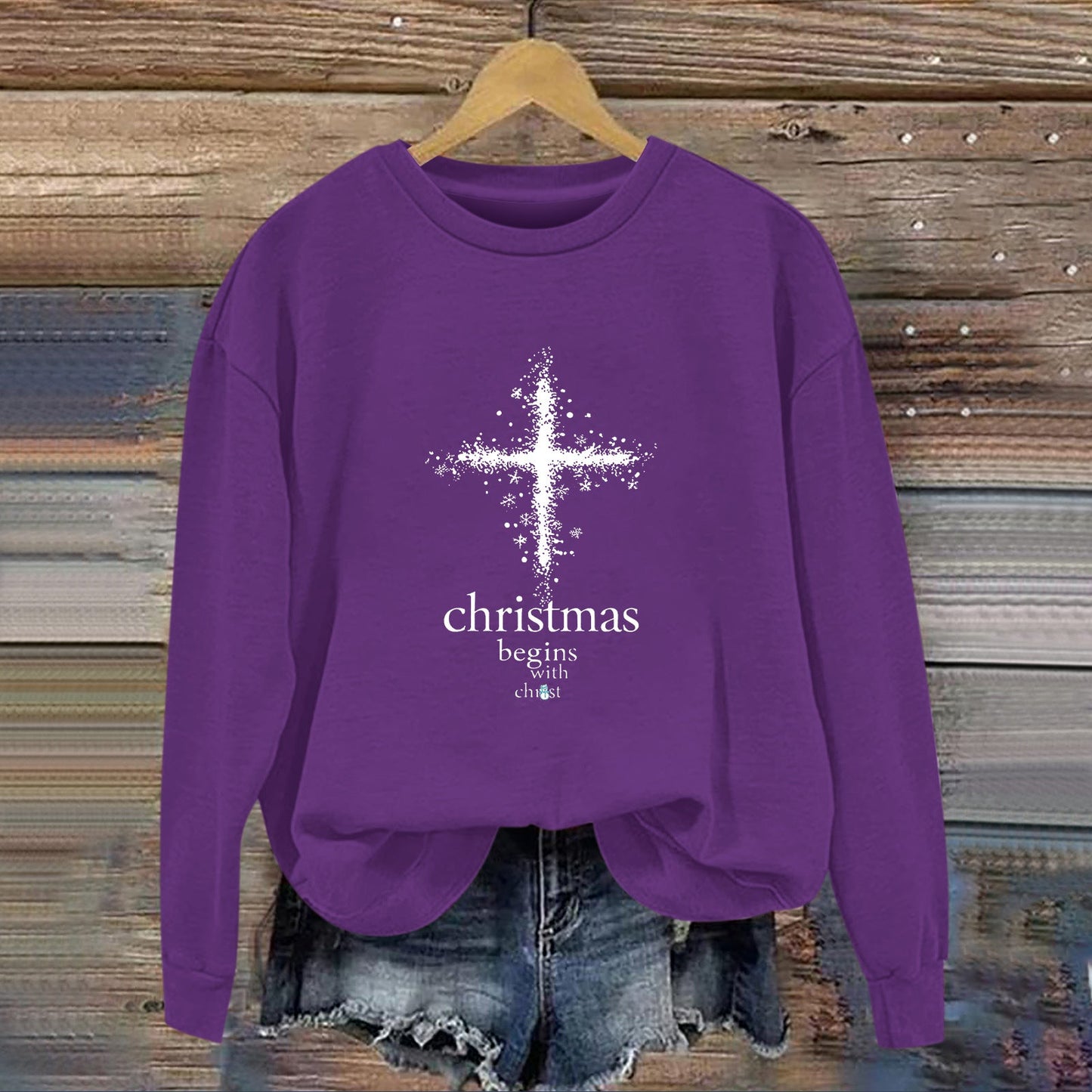 Damen Sweatshirt Christliches Motiv Weiches Innenfutter Eveloria
