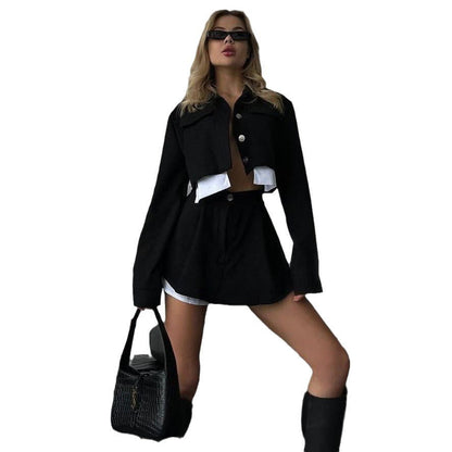 Damen Kurzjacke schwingender Rock Eveloria