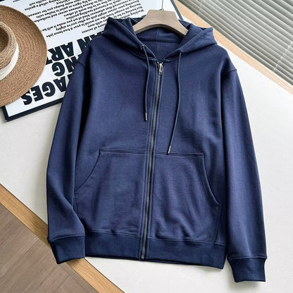 Damen Zip-Hoodie Sportlich Kängurutaschen Grau Eveloria