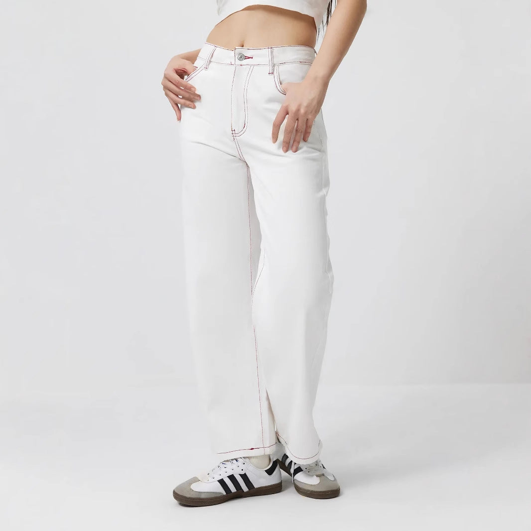 Eveloria Damen Jeans Elegant Fruchtstickerei