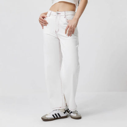 Eveloria Damen Jeans Elegant Fruchtstickerei
