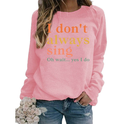 Damen Sweatshirt Bequem Mit Spruch Grau