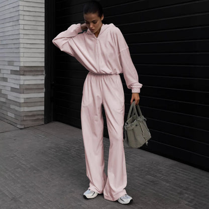 Damen Jumpsuit Kapuze Weites Design Eveloria