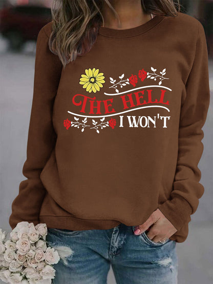 Damen Sweatshirt Verspieltes Motiv Bequem Grün Eveloria
