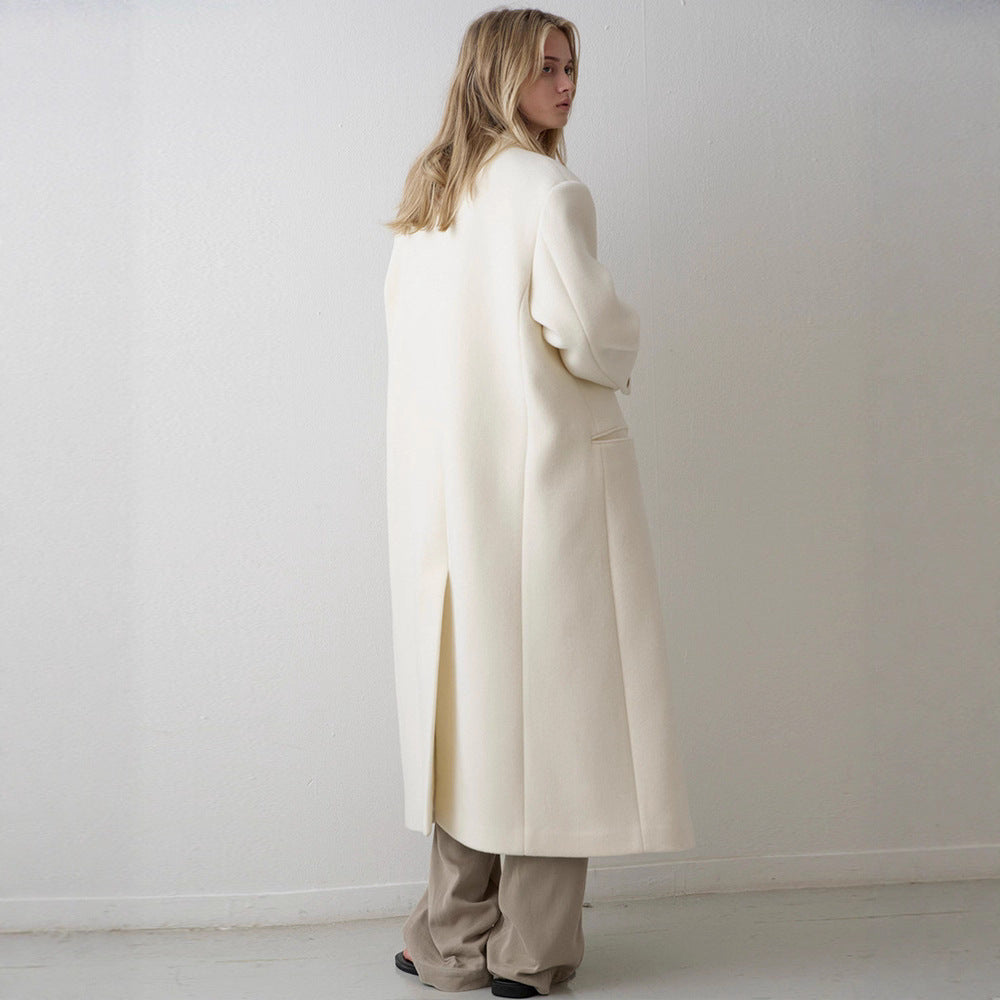 Damen Oversized-Mantel Doppelter Knopf Eveloria