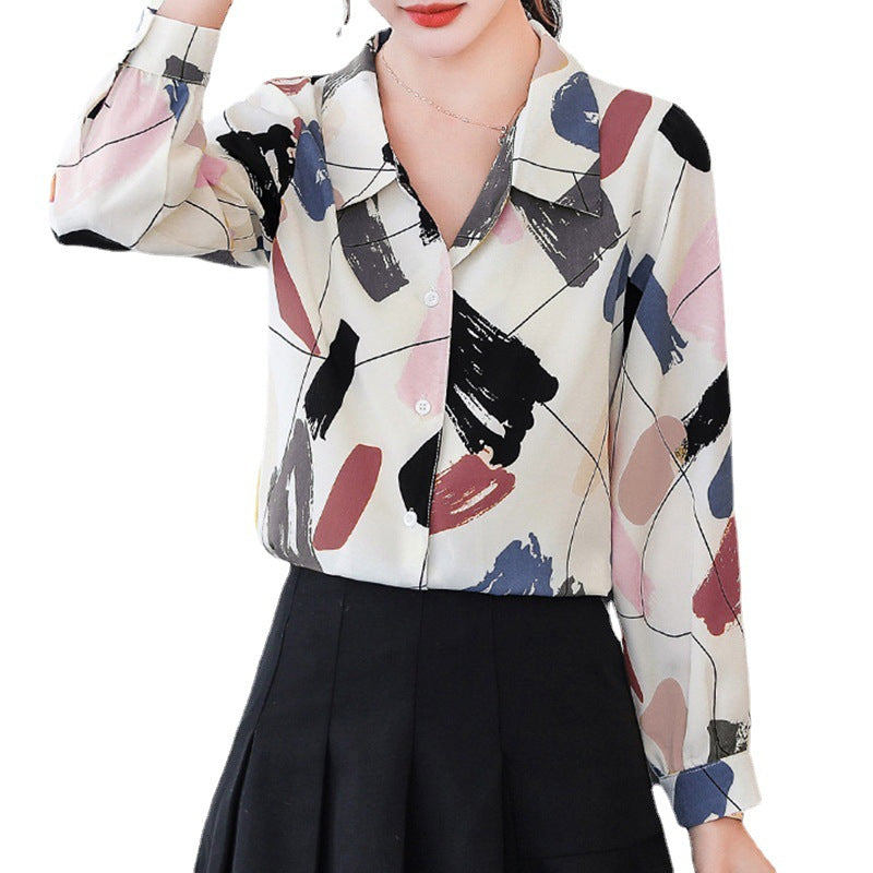 Damenbluse Geometrisches Muster Eveloria