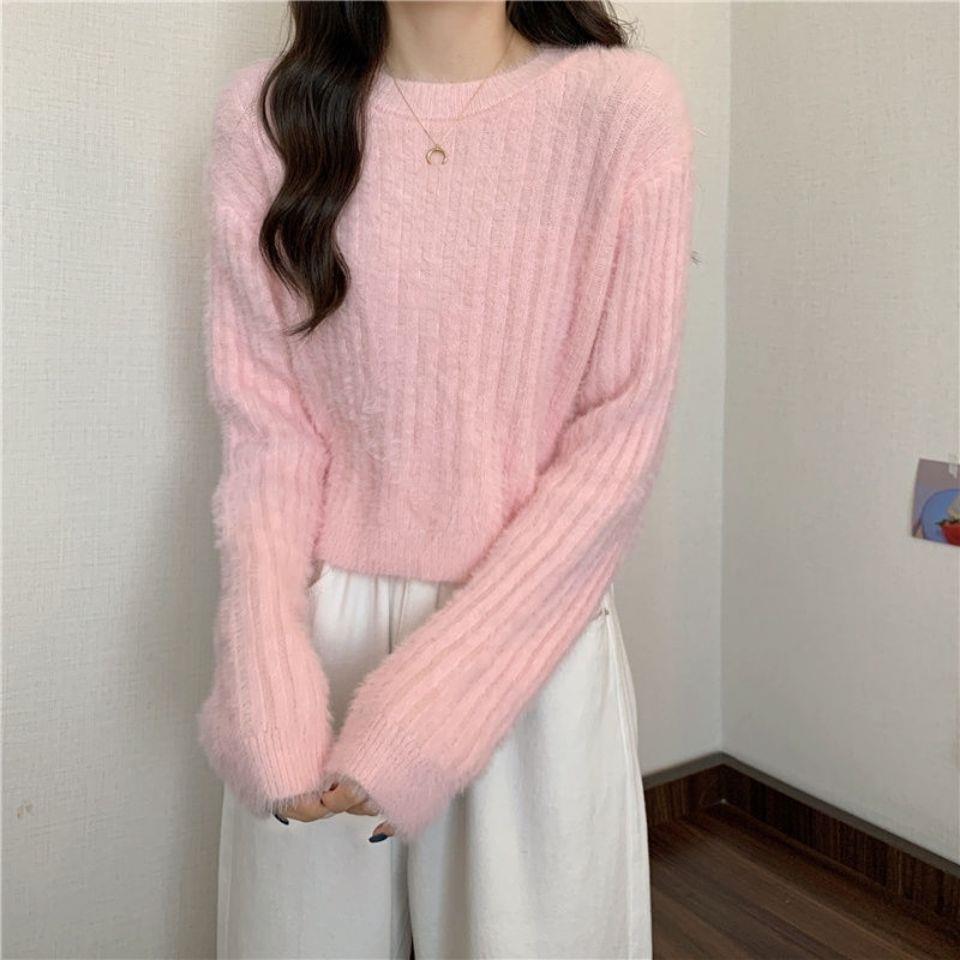 Damen Strickpullover Weiches Material Beige