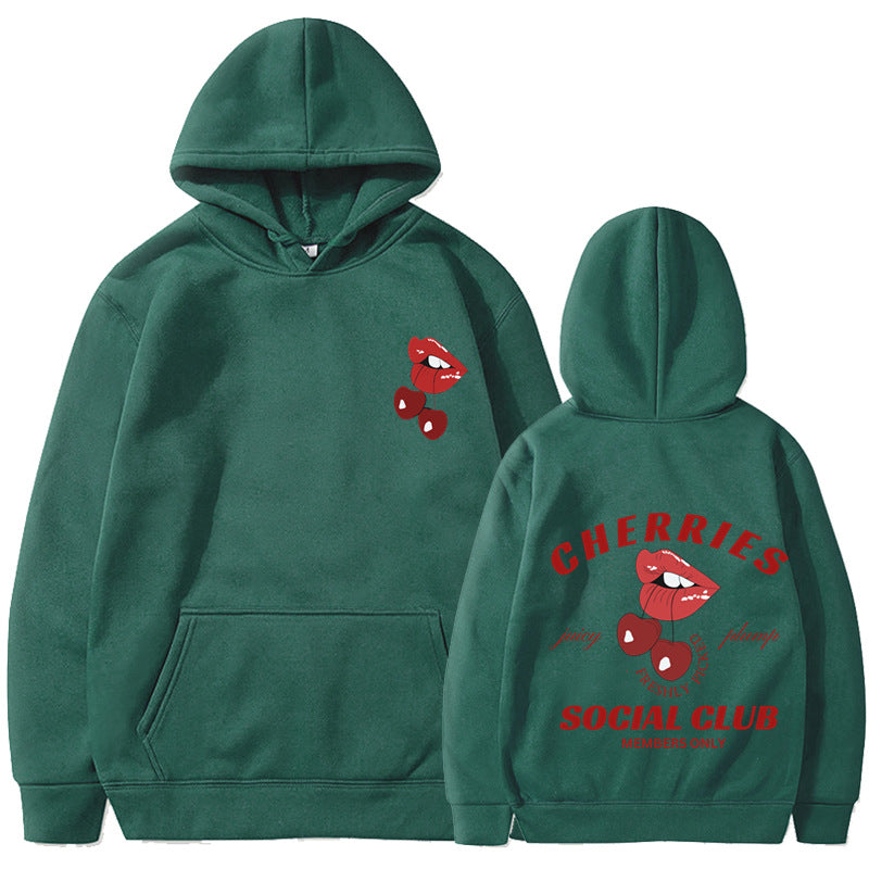 Damen Kapuzenpullover Kirschen-Design Eveloria