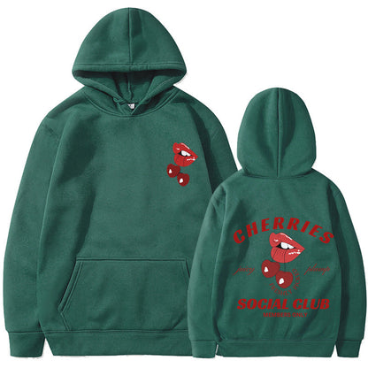 Damen Kapuzenpullover Kirschen-Design Eveloria