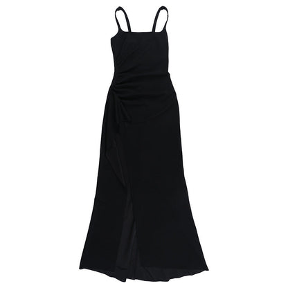 Damen Abendkleid Hochschlitz Figurbetonter Stoff Eveloria