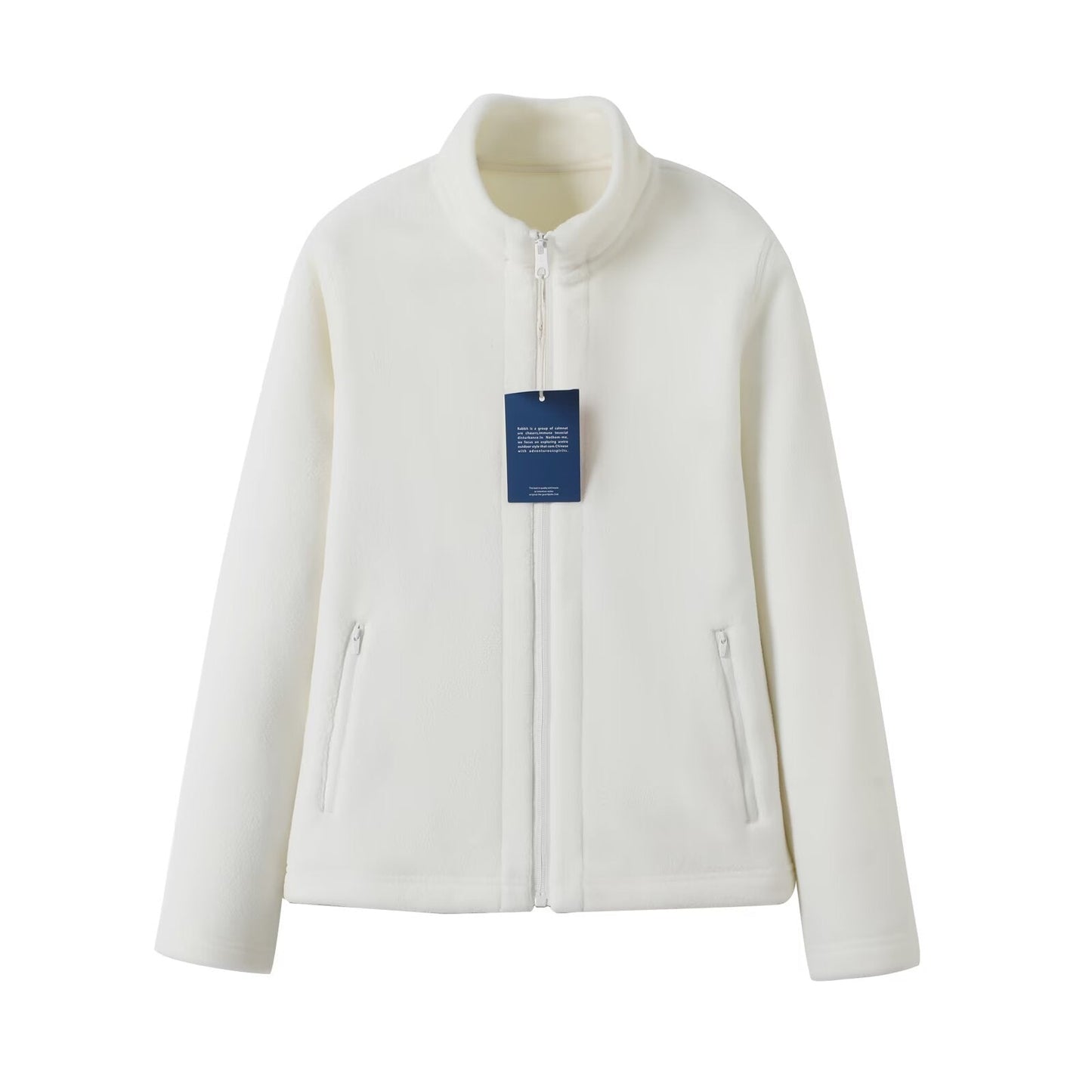 Damen Fleecejacke Hochkragen Reißverschlusstaschen Eveloria