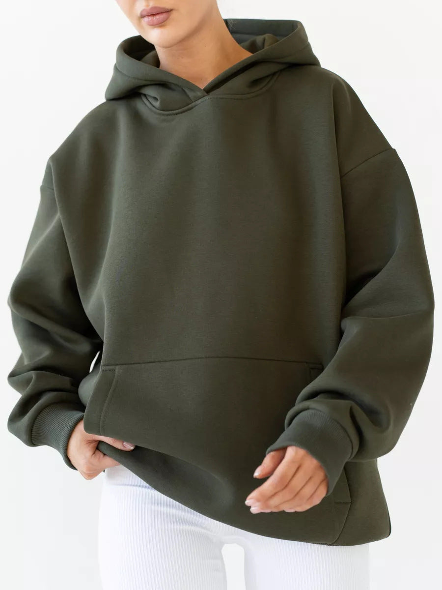 Damen Oversize Kapuzenpullover Baumwollmix Eveloria