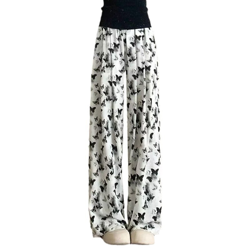 Damen Sommerhose Schmetterlingsmuster Bequem Eveloria