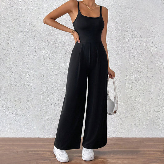 Damen Jumpsuit Schmale Träger Eleganter Schnitt Eveloria - Eveloria