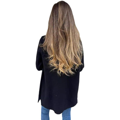 Damen Bouclé-Jacke Doppelter Knopfleiste Eveloria