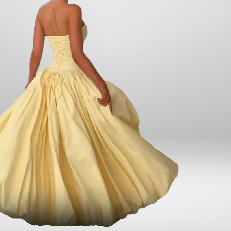 Eveloria Damen Maxikleid mit Schlitz und Volumenrock