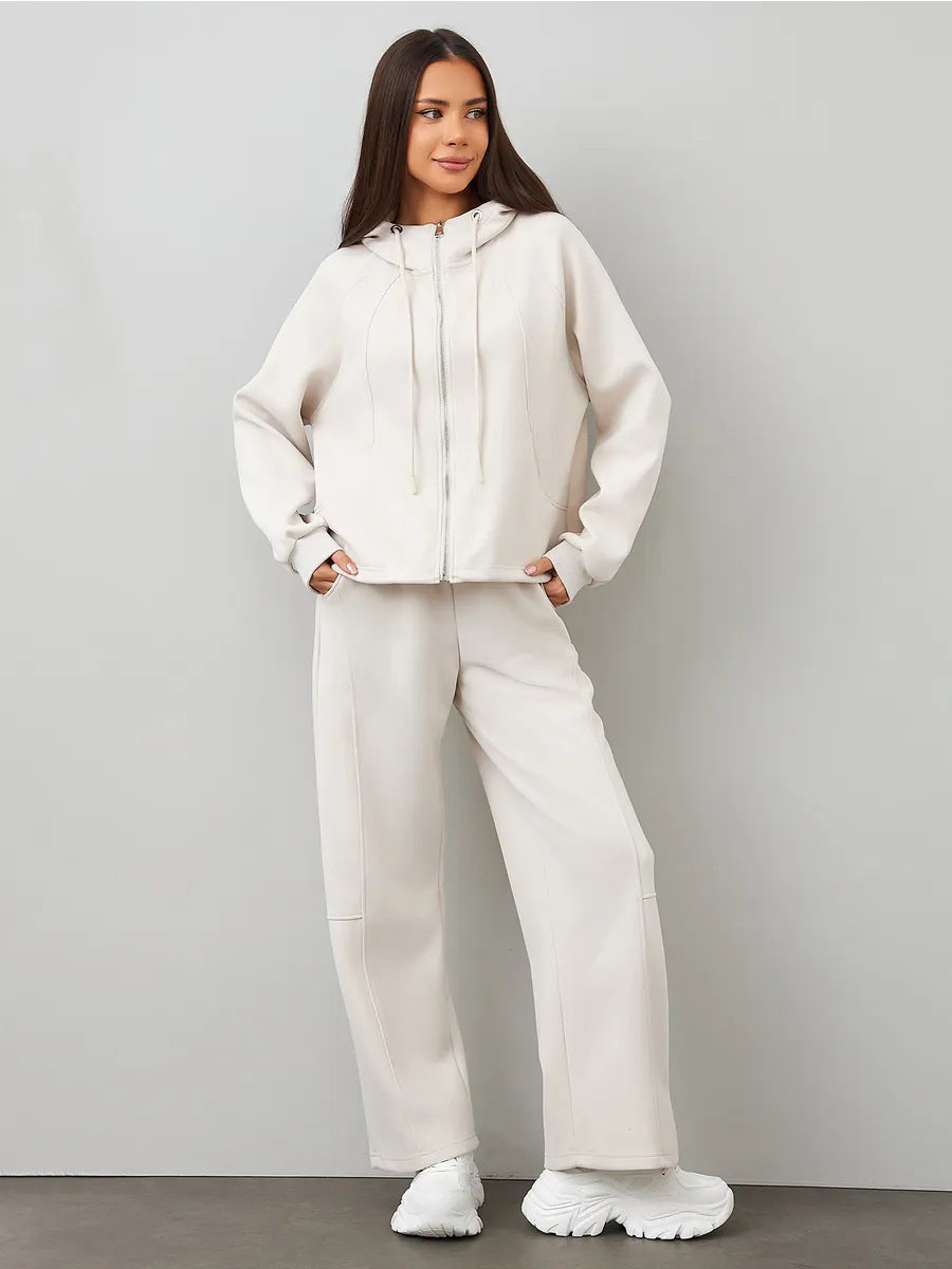 Damen Sweatanzug Kapuzenpullover Elastisch Bequem