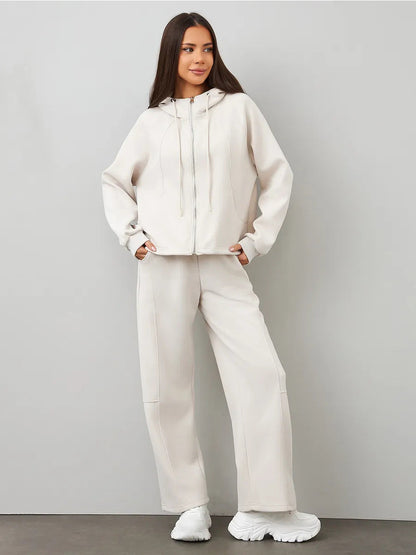 Damen Sweatanzug Kapuzenpullover Elastisch Bequem
