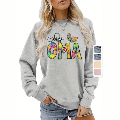 Damen Sweatshirt Botanischer Aufdruck Eveloria