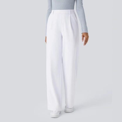 Damen Palazzo-Hose Weit Geschnitten Falten Elegant Eveloria