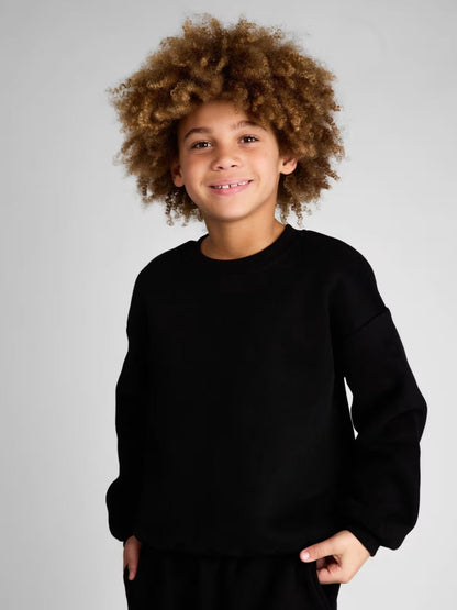 Damen Sweatshirt Weites Modell aus Baumwolle Beige