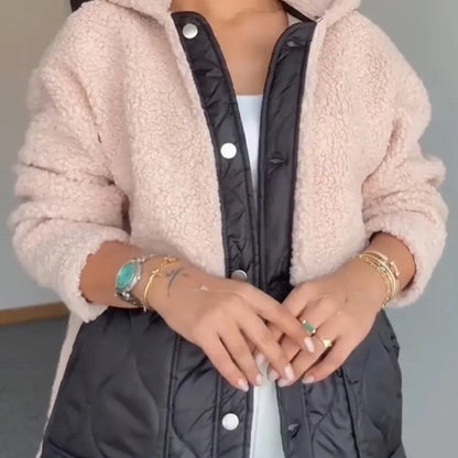 Damen Übergangsjacke Kuscheliges Fleece Obermaterial Praktische