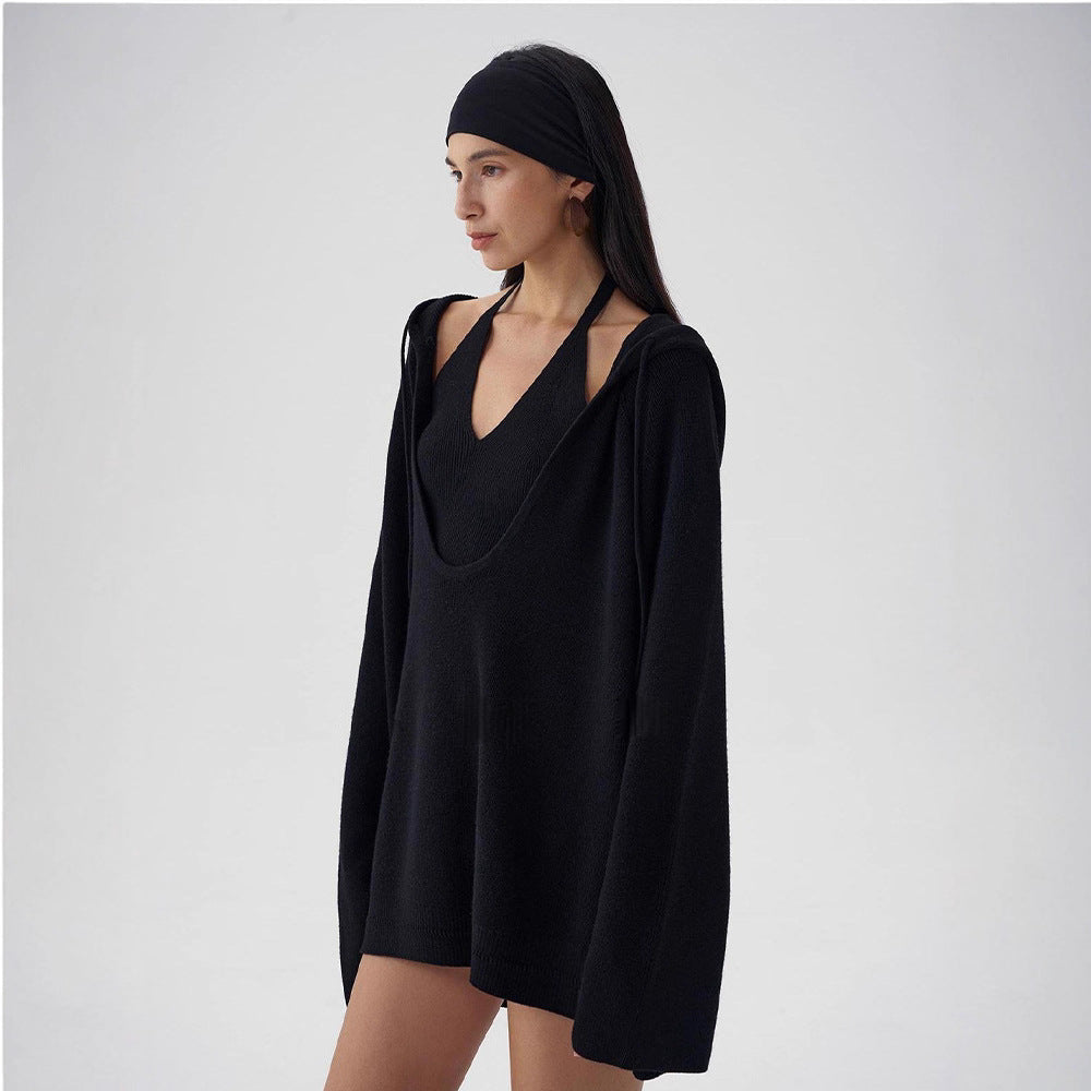 Damen Kapuzenpullover aus Strick