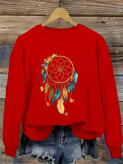 Damen Sweatshirt Traumfänger-Design Eveloria