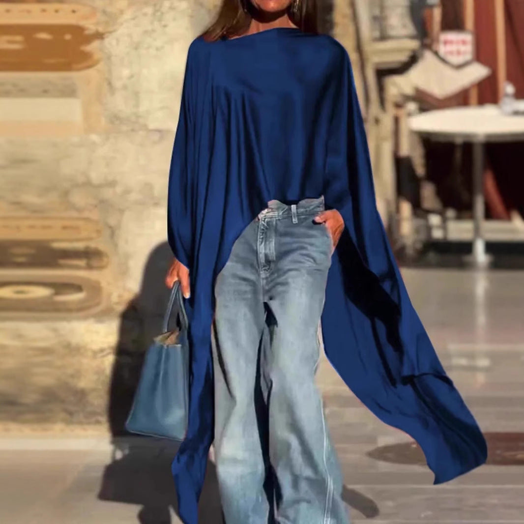 Damen Oversized-Oberteil Fließender Schnitt Eveloria