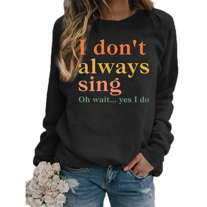 Damen Sweatshirt Bequem Mit Spruch Grau