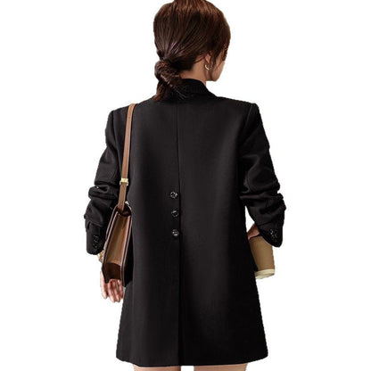 Damen Blazer Moderner Schnitt Hochrevers Eveloria