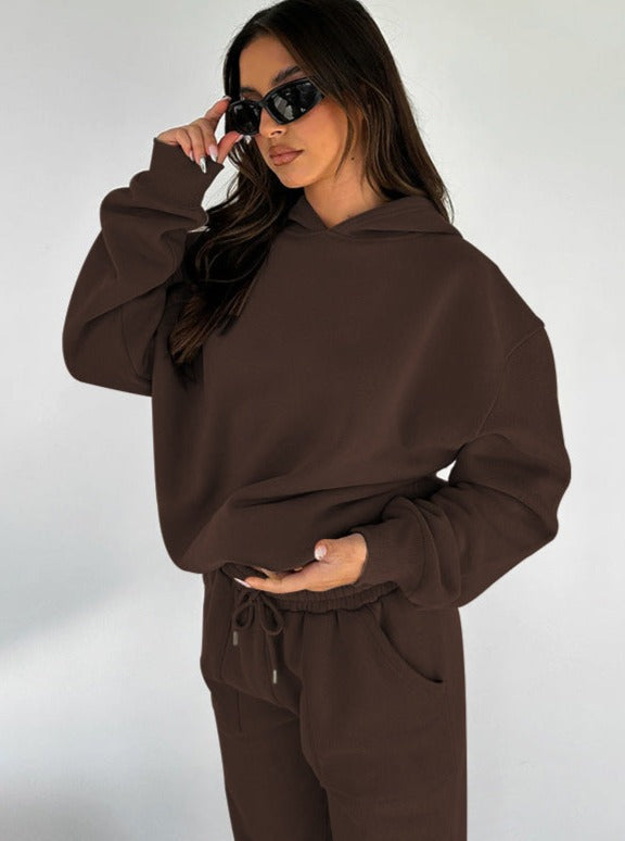 Damen Oversized Hoodie Jogger Set
