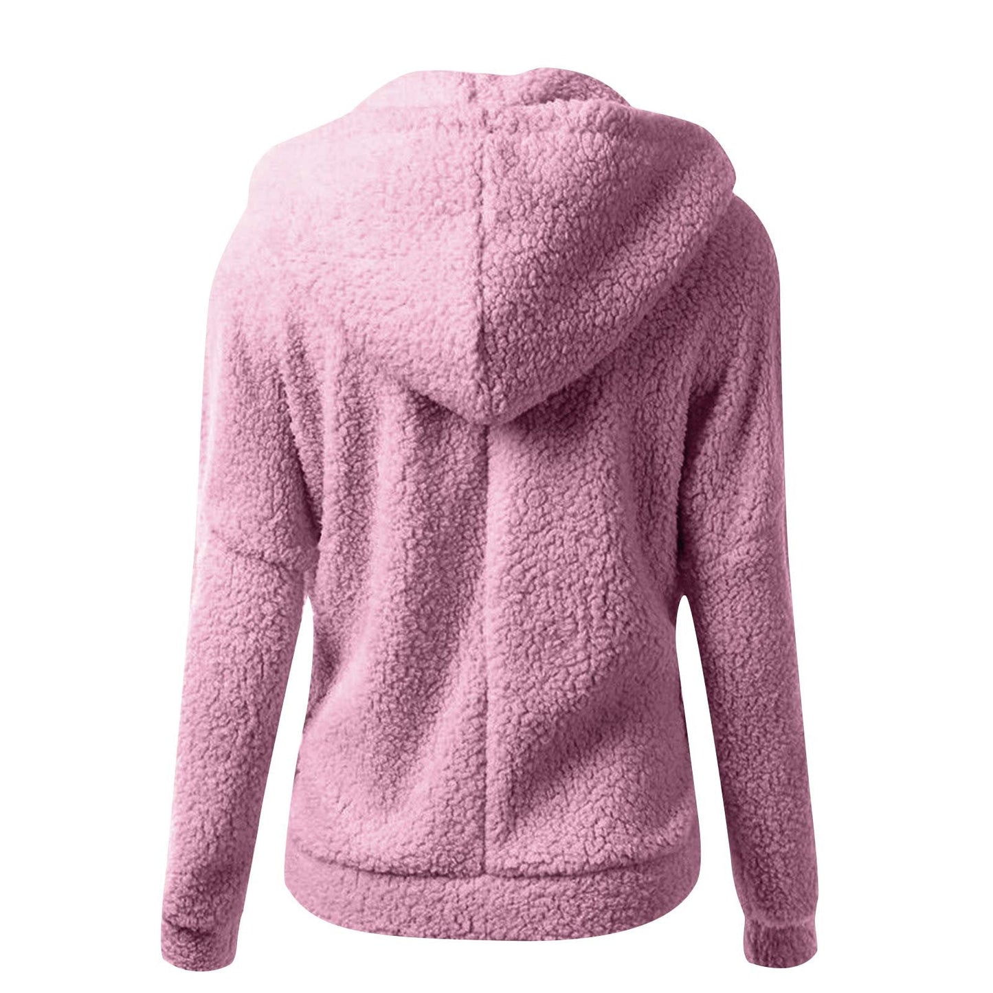 Damen Fleecejacke Kapuze Gemütlich Grau Eveloria