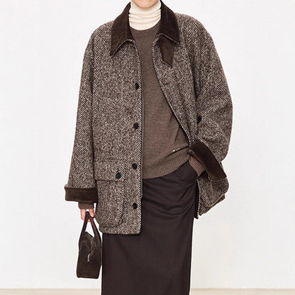 Damen Übergangsjacke Herringbone-Design Eveloria