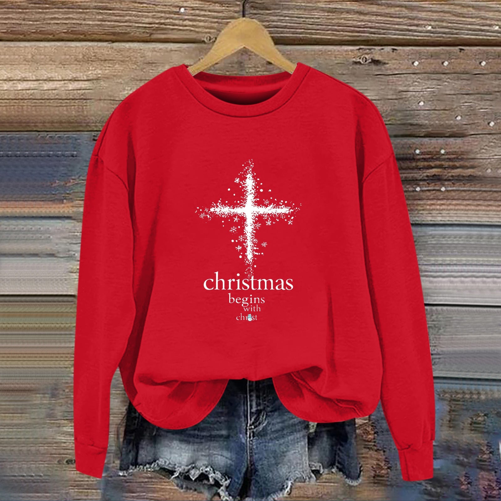 Damen Sweatshirt Christliches Motiv Weiches Innenfutter Eveloria - Eveloria