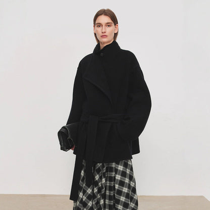 Damen Oversized-Mantel mit Bindegürtel Eveloria