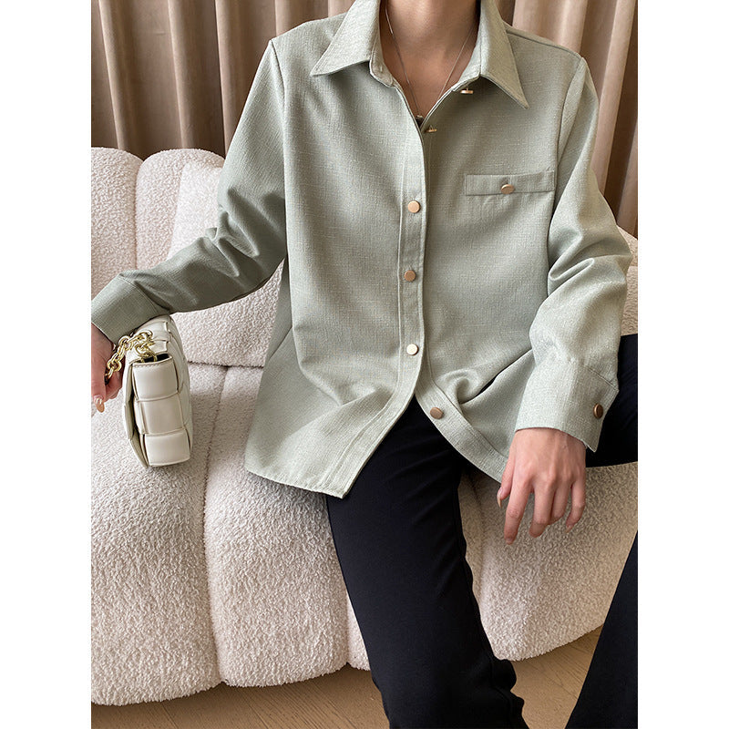 Damen Übergangsjacke Modern Lässig Beige Eveloria